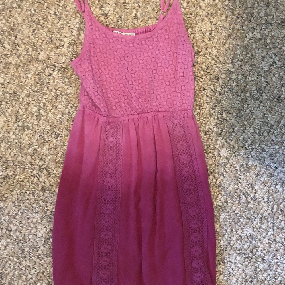 Pink Ombré Spaghetti Strap Dress